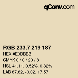 カラーコード: RGB 233.7 219 187 | qconv.com