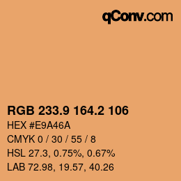 Color code: RGB 233.9 164.2 106 | qconv.com