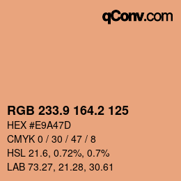 Color code: RGB 233.9 164.2 125 | qconv.com