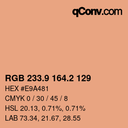 Color code: RGB 233.9 164.2 129 | qconv.com