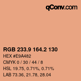 Color code: RGB 233.9 164.2 130 | qconv.com