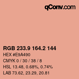 Color code: RGB 233.9 164.2 144 | qconv.com