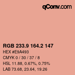 Color code: RGB 233.9 164.2 147 | qconv.com