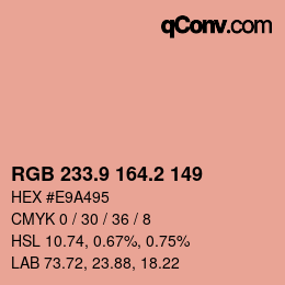 Color code: RGB 233.9 164.2 149 | qconv.com
