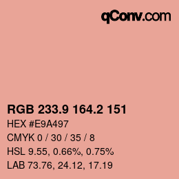 Color code: RGB 233.9 164.2 151 | qconv.com