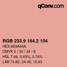 Color code: RGB 233.9 164.2 154 | qconv.com