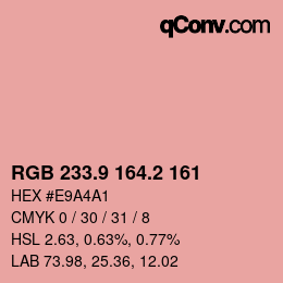 Color code: RGB 233.9 164.2 161 | qconv.com
