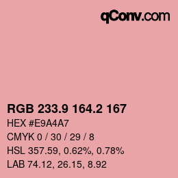 Color code: RGB 233.9 164.2 167 | qconv.com