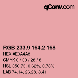 Color code: RGB 233.9 164.2 168 | qconv.com