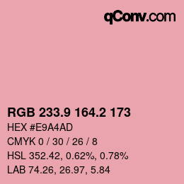 Color code: RGB 233.9 164.2 173 | qconv.com