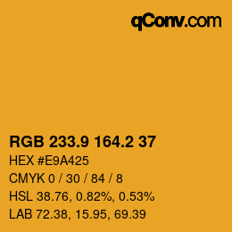 Color code: RGB 233.9 164.2 37 | qconv.com
