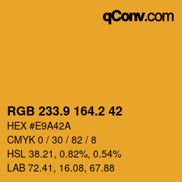 Color code: RGB 233.9 164.2 42 | qconv.com