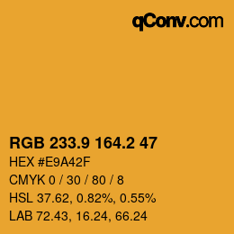Color code: RGB 233.9 164.2 47 | qconv.com