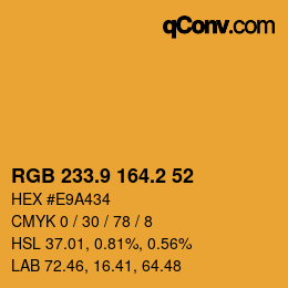 Color code: RGB 233.9 164.2 52 | qconv.com