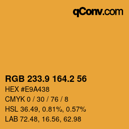 Color code: RGB 233.9 164.2 56 | qconv.com