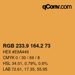 Color code: RGB 233.9 164.2 73 | qconv.com
