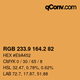 Color code: RGB 233.9 164.2 82 | qconv.com