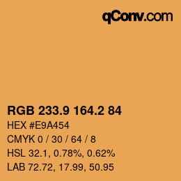 Color code: RGB 233.9 164.2 84 | qconv.com