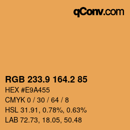 Color code: RGB 233.9 164.2 85 | qconv.com