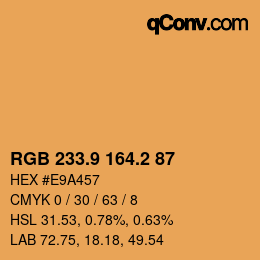 Color code: RGB 233.9 164.2 87 | qconv.com