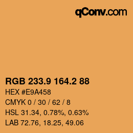 カラーコード: RGB 233.9 164.2 88 | qconv.com