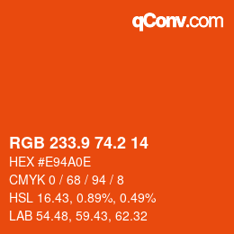 Color code: RGB 233.9 74.2 14 | qconv.com