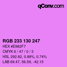 Color code: RGB 233 130 247 | qconv.com