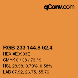カラーコード: RGB 233 144.8 62.4 | qconv.com