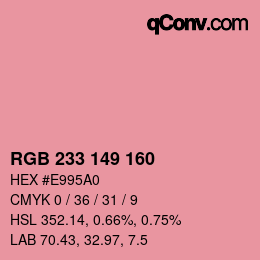 Color code: RGB 233 149 160 | qconv.com