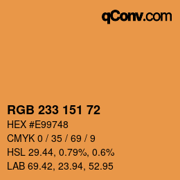 Farbcode: RGB 233 151 72 | qconv.com
