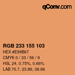 Color code: RGB 233 155 103 | qconv.com