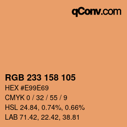 カラーコード: RGB 233 158 105 | qconv.com