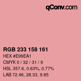 カラーコード: RGB 233 158 161 | qconv.com