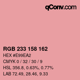 Farbcode: RGB 233 158 162 | qconv.com
