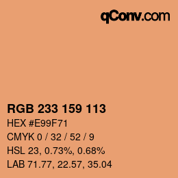 Color code: RGB 233 159 113 | qconv.com