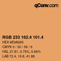 カラーコード: RGB 233 162.4 101.4 | qconv.com