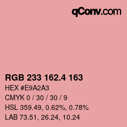 カラーコード: RGB 233 162.4 163 | qconv.com