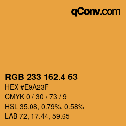 カラーコード: RGB 233 162.4 63 | qconv.com