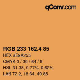 カラーコード: RGB 233 162.4 85 | qconv.com