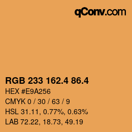 カラーコード: RGB 233 162.4 86.4 | qconv.com