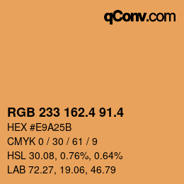 カラーコード: RGB 233 162.4 91.4 | qconv.com
