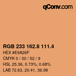 カラーコード: RGB 233 162.8 111.4 | qconv.com