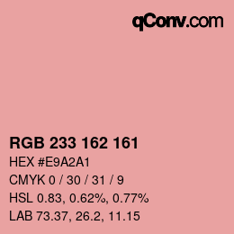 カラーコード: RGB 233 162 161 | qconv.com