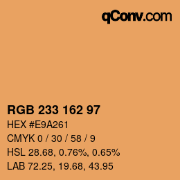 カラーコード: RGB 233 162 97 | qconv.com