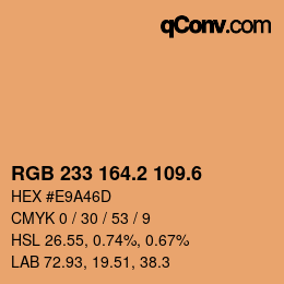 カラーコード: RGB 233 164.2 109.6 | qconv.com