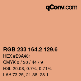 カラーコード: RGB 233 164.2 129.6 | qconv.com