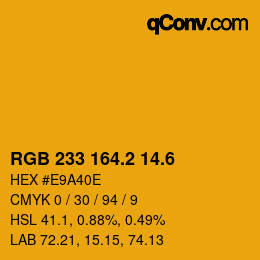 カラーコード: RGB 233 164.2 14.6 | qconv.com