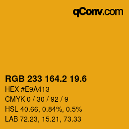 カラーコード: RGB 233 164.2 19.6 | qconv.com
