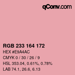 Color code: RGB 233 164 172 | qconv.com