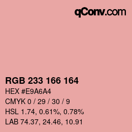 Color code: RGB 233 166 164 | qconv.com